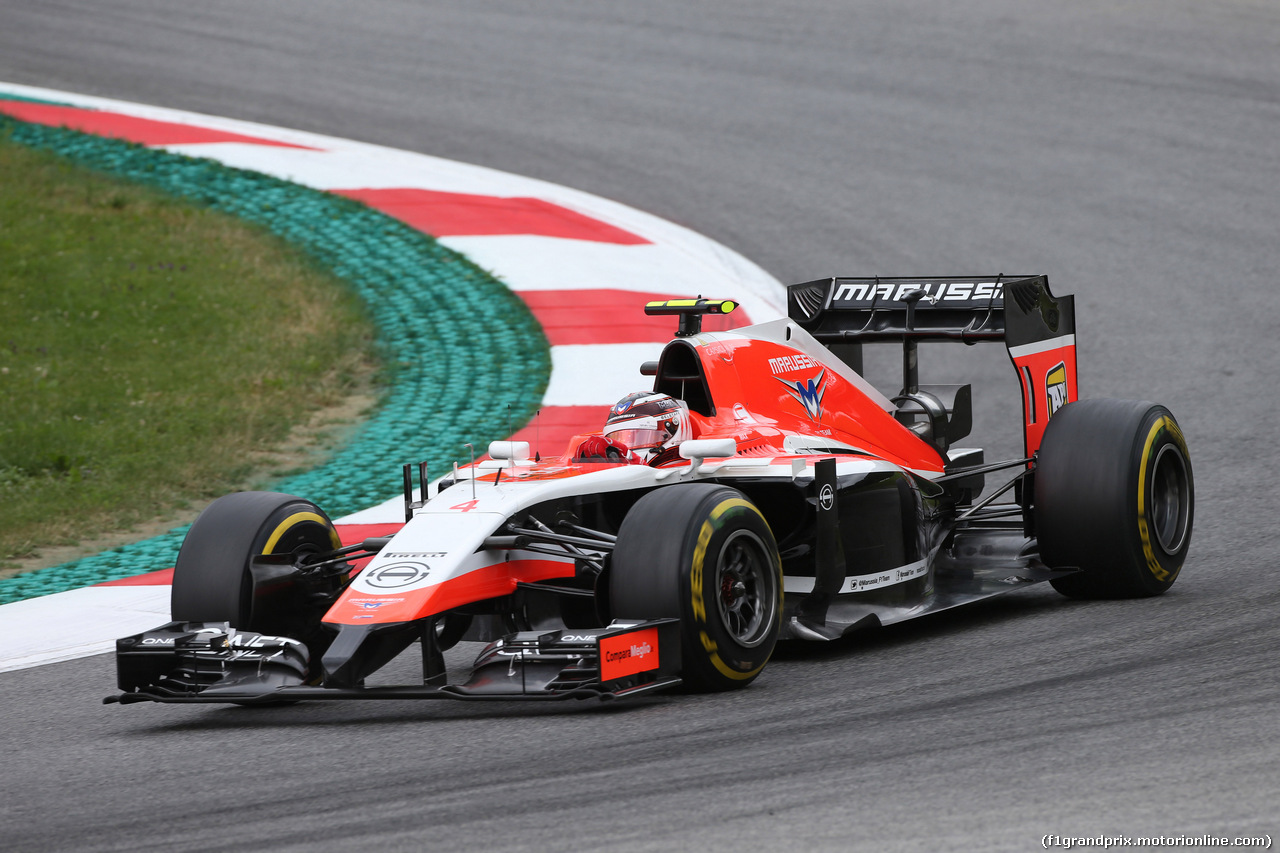 GP AUSTRIA, 20.06.2014- Prove Libere 1, Max Chilton (GBR), Marussia F1 Team MR03