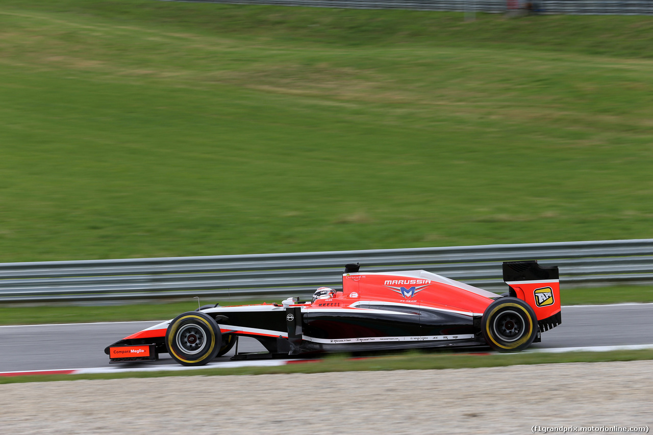 GP AUSTRIA, 20.06.2014- Prove Libere 1, Jules Bianchi (FRA) Marussia F1 Team MR03