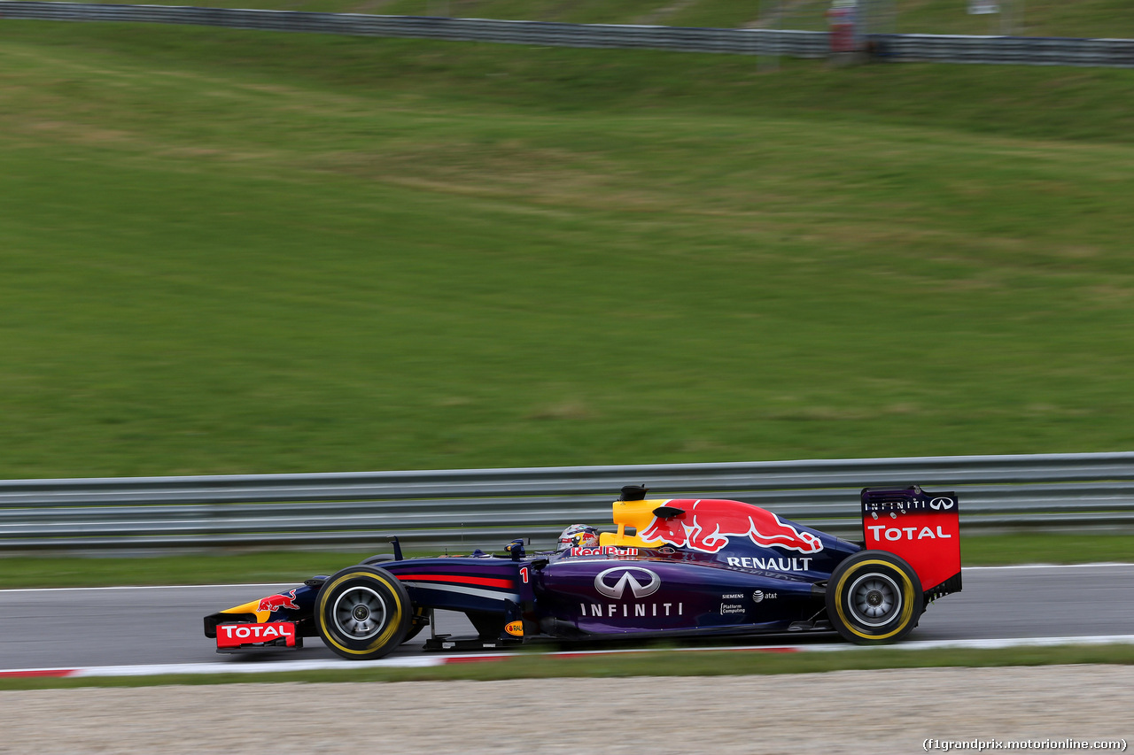 GP AUSTRIA, 20.06.2014- Prove Libere 1, Sebastian Vettel (GER) Red Bull Racing RB10