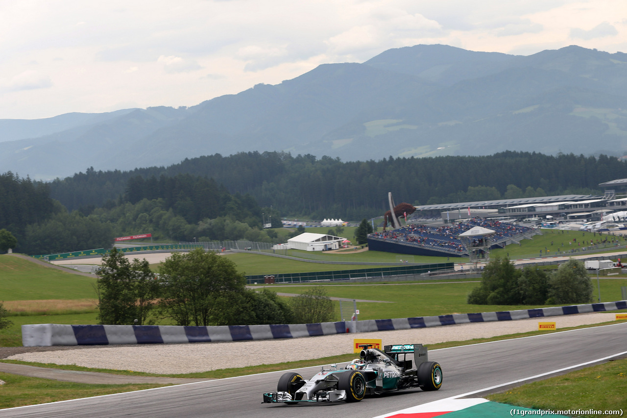 GP AUSTRIA, 20.06.2014- Prove Libere 1, Lewis Hamilton (GBR) Mercedes AMG F1 W05