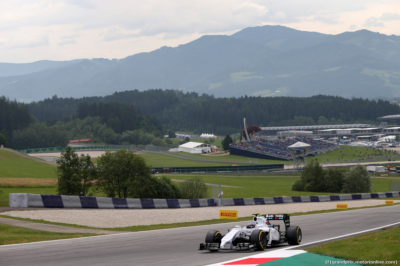GP AUSTRIA, 20.06.2014- Prove Libere 1, Valtteri Bottas (FIN) Williams F1 Team FW36
