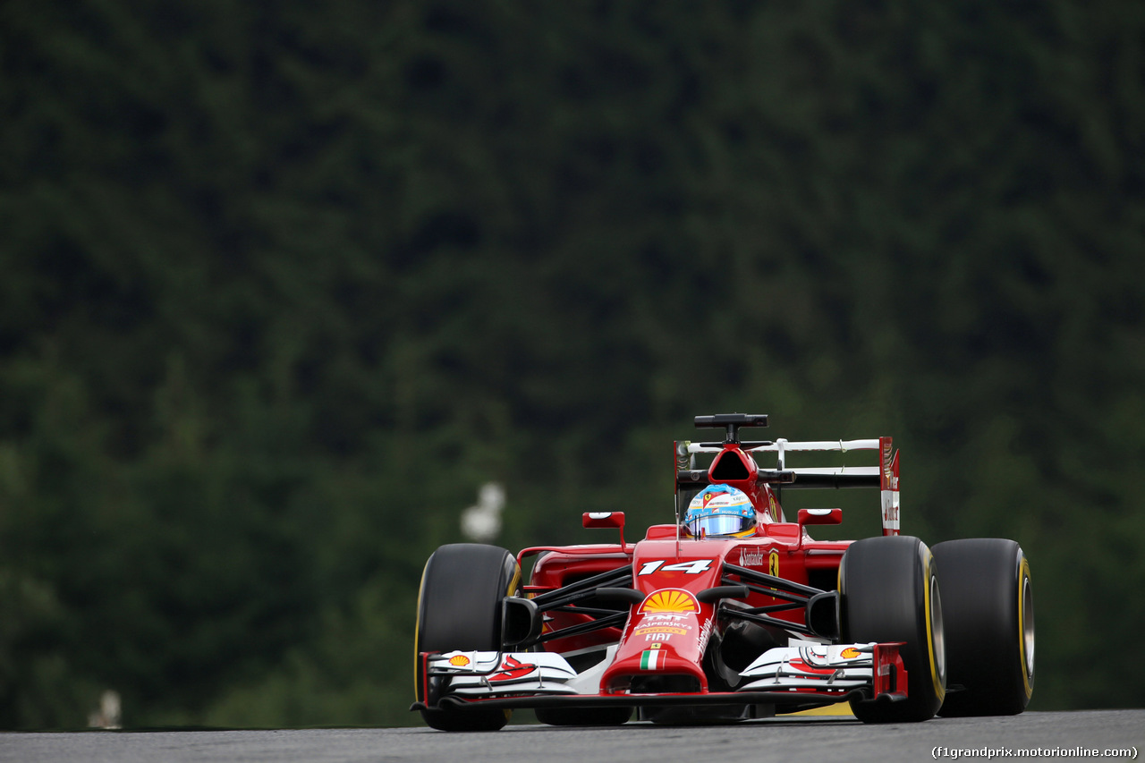 GP AUSTRIA, 20.06.2014- Prove Libere 1, Fernando Alonso (ESP) Ferrari F14-T