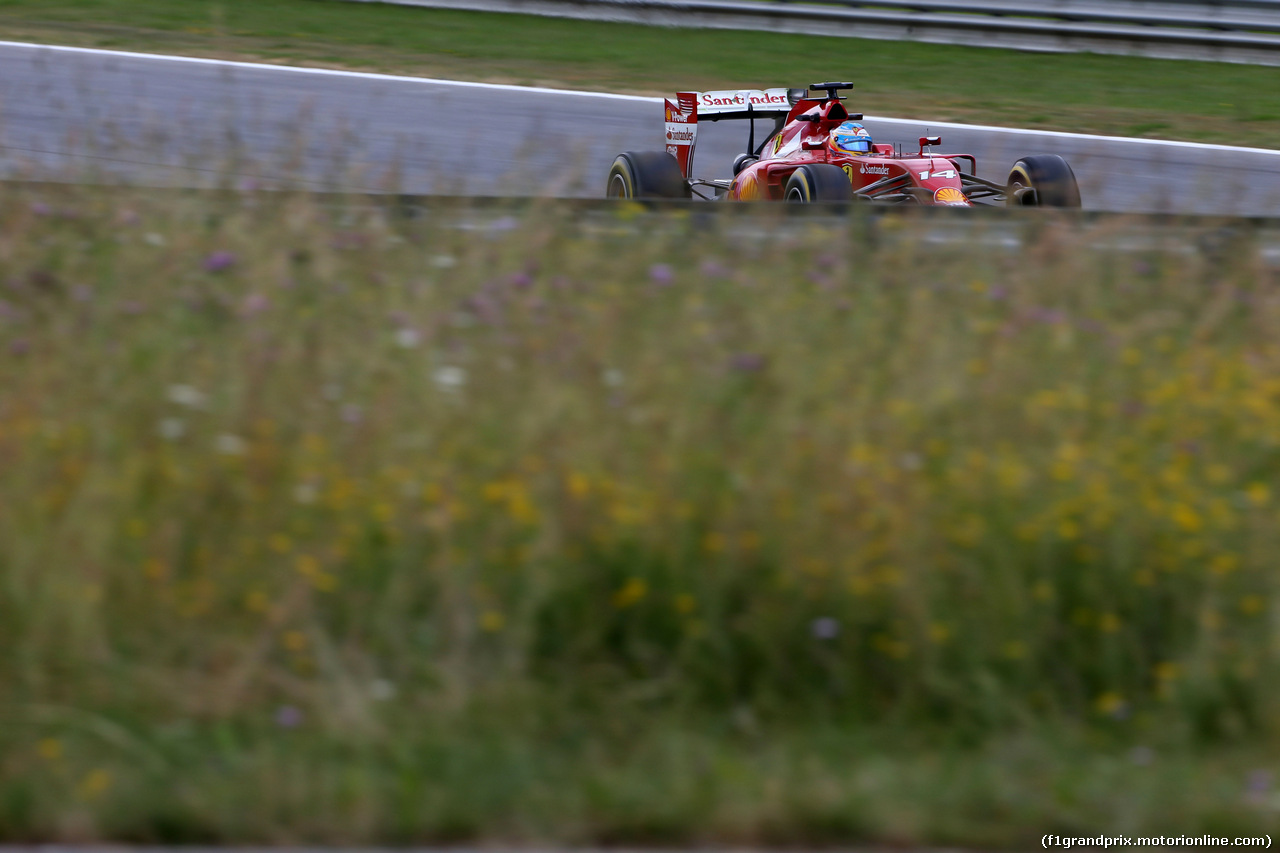 GP AUSTRIA, 20.06.2014- Prove Libere 1, Fernando Alonso (ESP) Ferrari F14-T