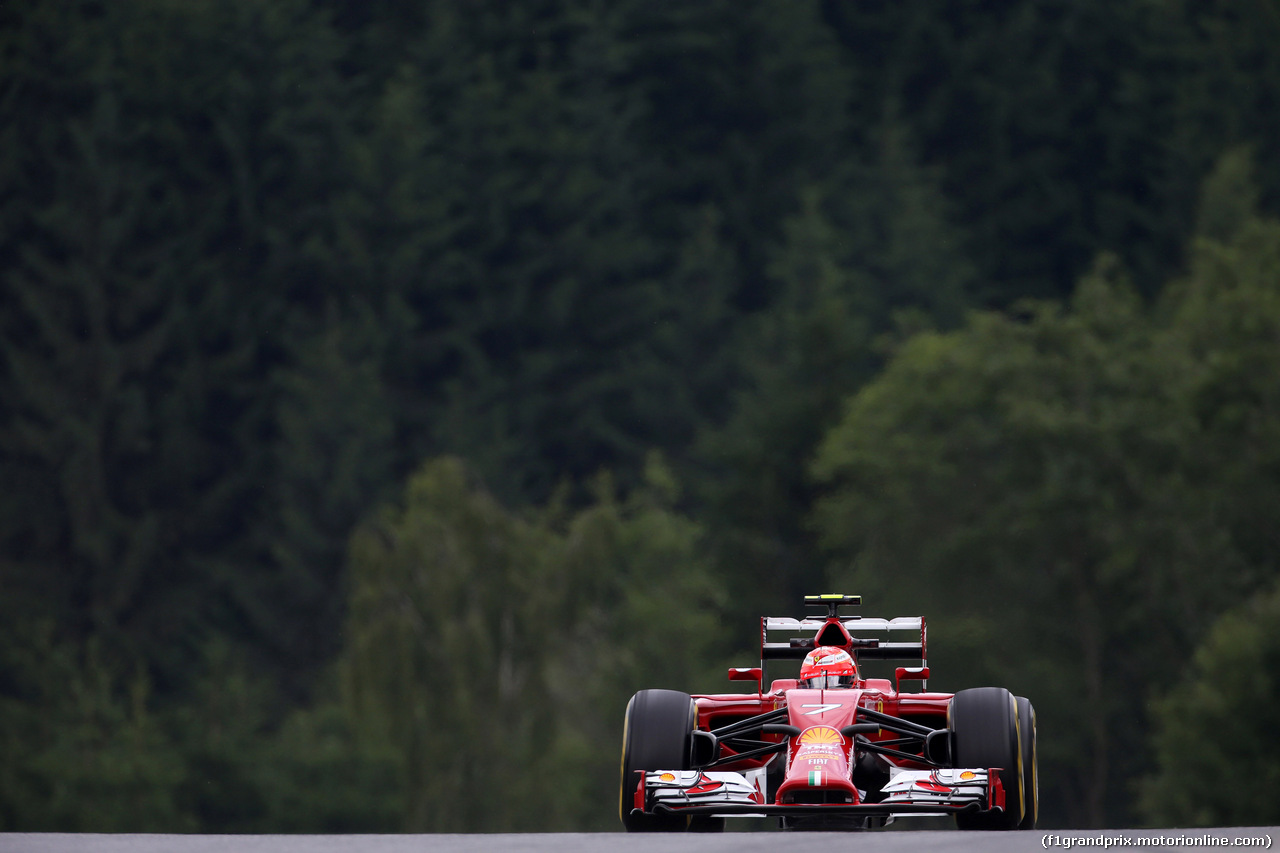 GP AUSTRIA, 20.06.2014- Prove Libere 1, Kimi Raikkonen (FIN) Ferrari F14-T