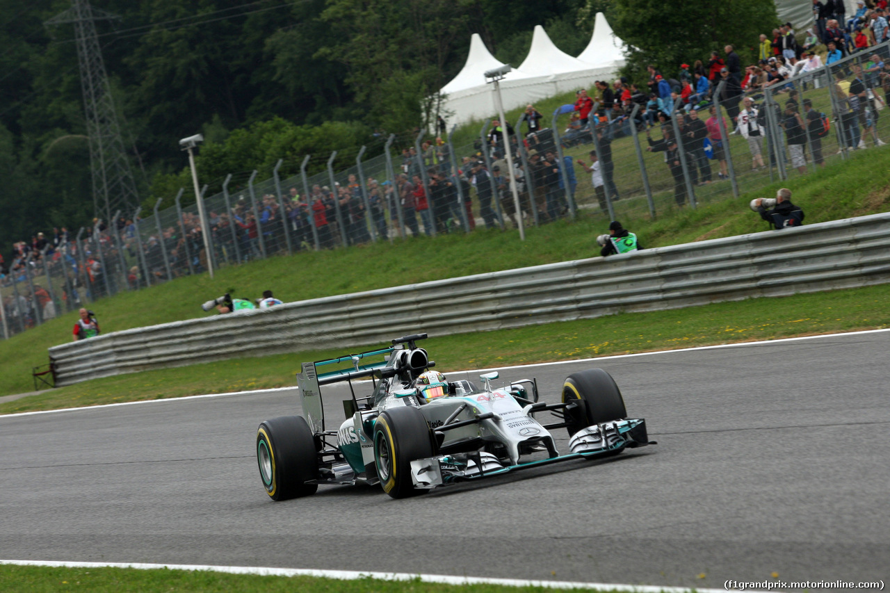 GP AUSTRIA, 20.06.2014- Prove Libere 1, Lewis Hamilton (GBR) Mercedes AMG F1 W05