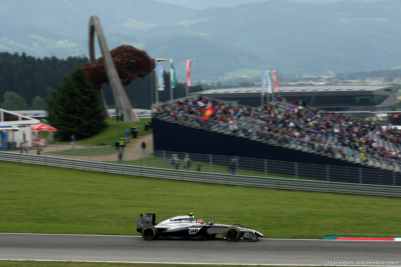 GP AUSTRIA, 20.06.2014- Prove Libere 1, Kevin Magnussen (DEN) McLaren Mercedes MP4-29
