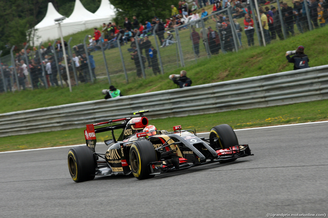 GP AUSTRIA, 20.06.2014- Prove Libere 1, Pastor Maldonado (VEN) Lotus F1 Team E22