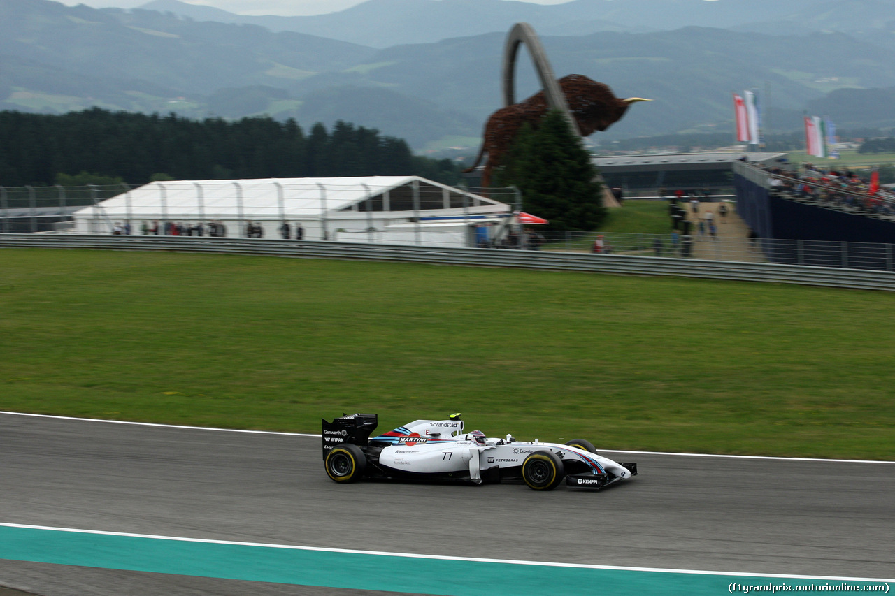 GP AUSTRIA, 20.06.2014- Prove Libere 1, Valtteri Bottas (FIN) Williams F1 Team FW36