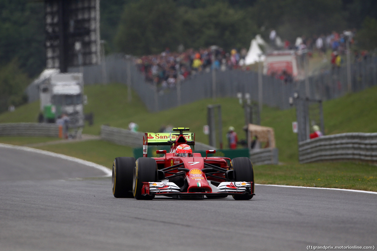 GP AUSTRIA, 20.06.2014- Prove Libere 1,Kimi Raikkonen (FIN) Ferrari F14-T