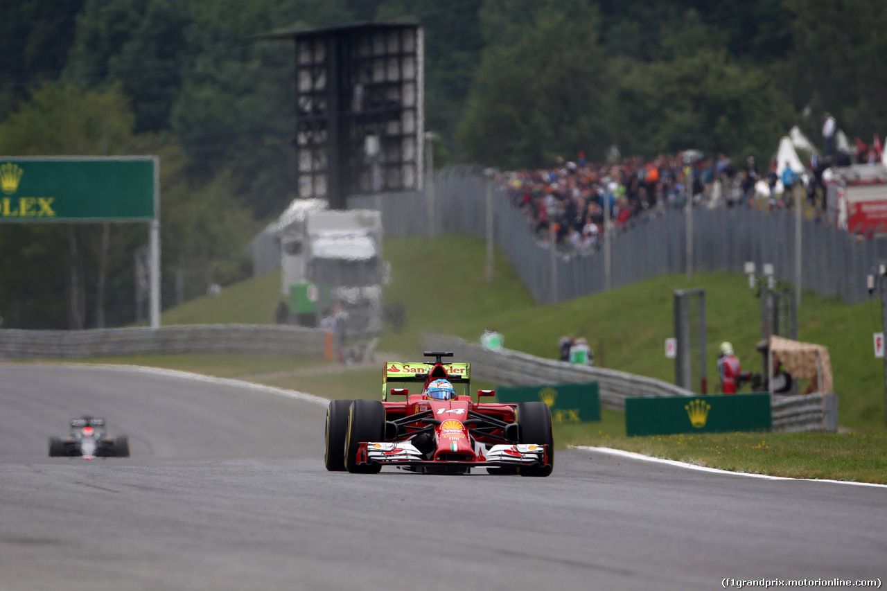 GP AUSTRIA, 20.06.2014- Prove Libere 1, Fernando Alonso (ESP) Ferrari F14-T