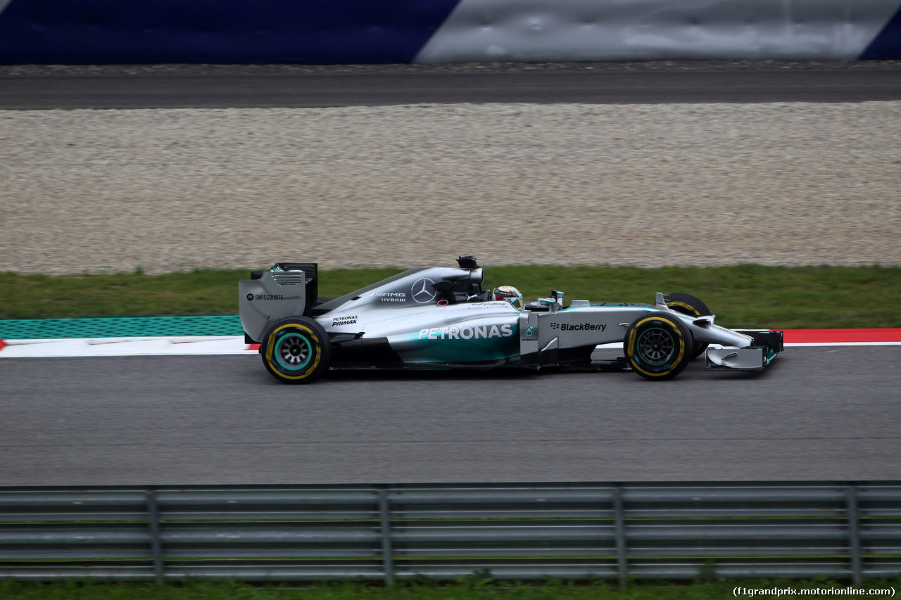 GP AUSTRIA, 20.06.2014- Prove Libere 1, Lewis Hamilton (GBR) Mercedes AMG F1 W05