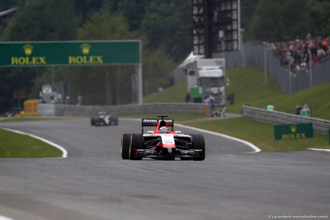 GP AUSTRIA, 20.06.2014- Prove Libere 1, Jules Bianchi (FRA) Marussia F1 Team MR03