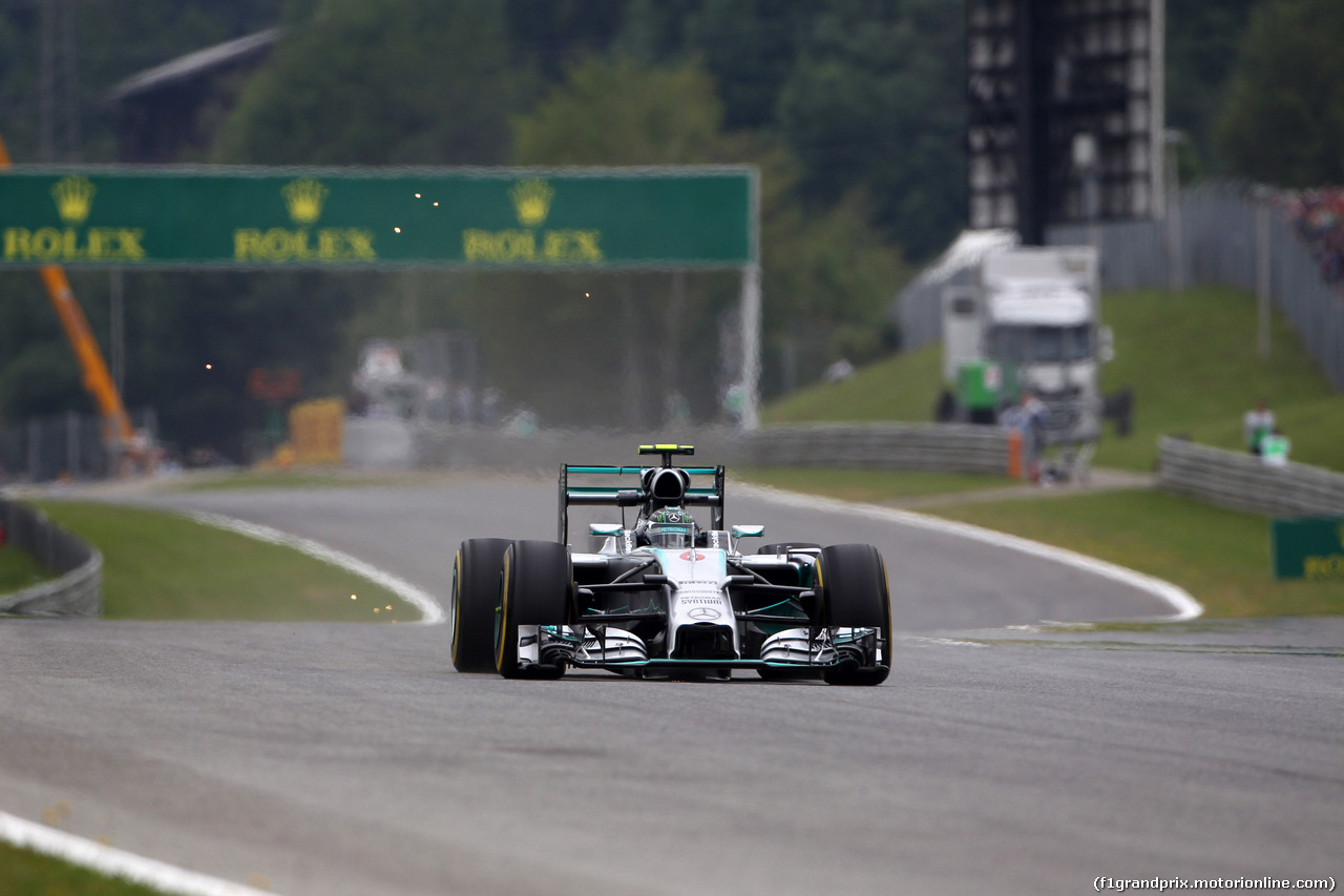 GP AUSTRIA, 20.06.2014- Prove Libere 1, Nico Rosberg (GER) Mercedes AMG F1 W05