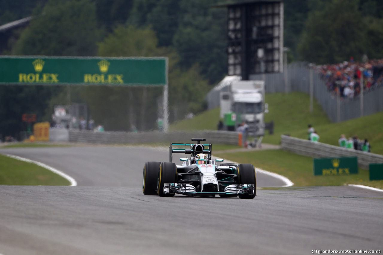 GP AUSTRIA, 20.06.2014- Prove Libere 1, Lewis Hamilton (GBR) Mercedes AMG F1 W05