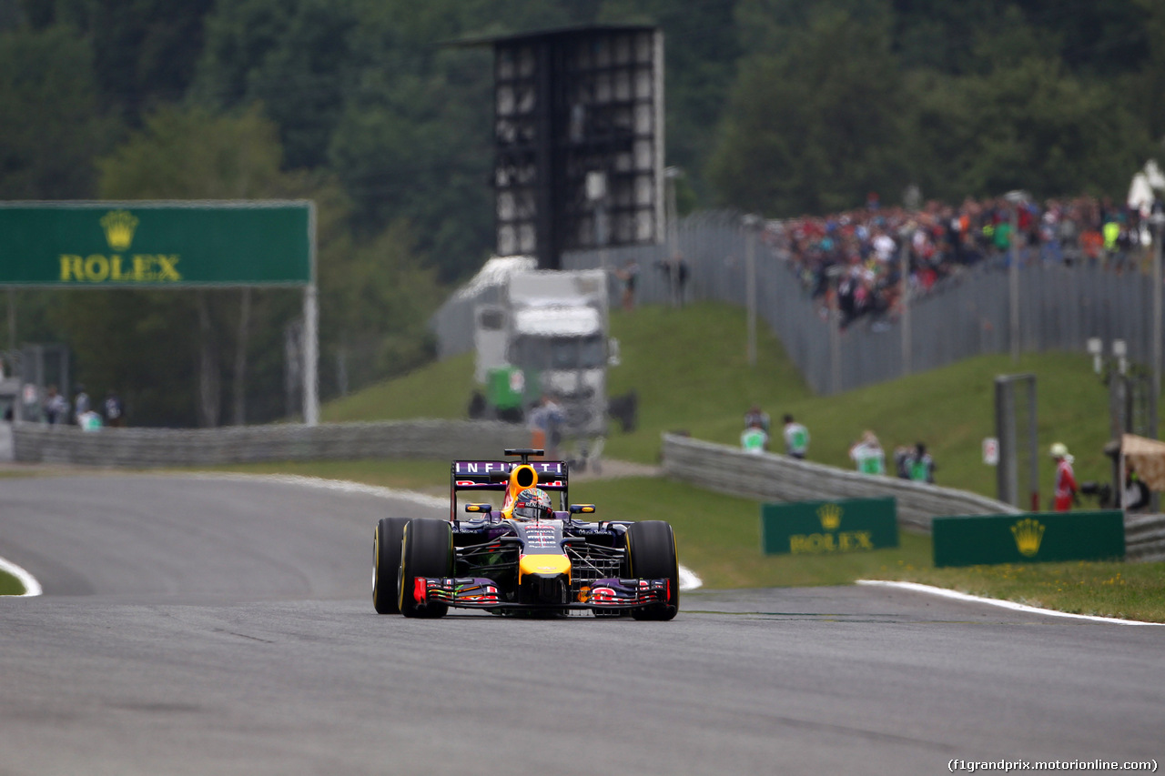 GP AUSTRIA, 20.06.2014- Prove Libere 1, Sebastian Vettel (GER) Red Bull Racing RB10