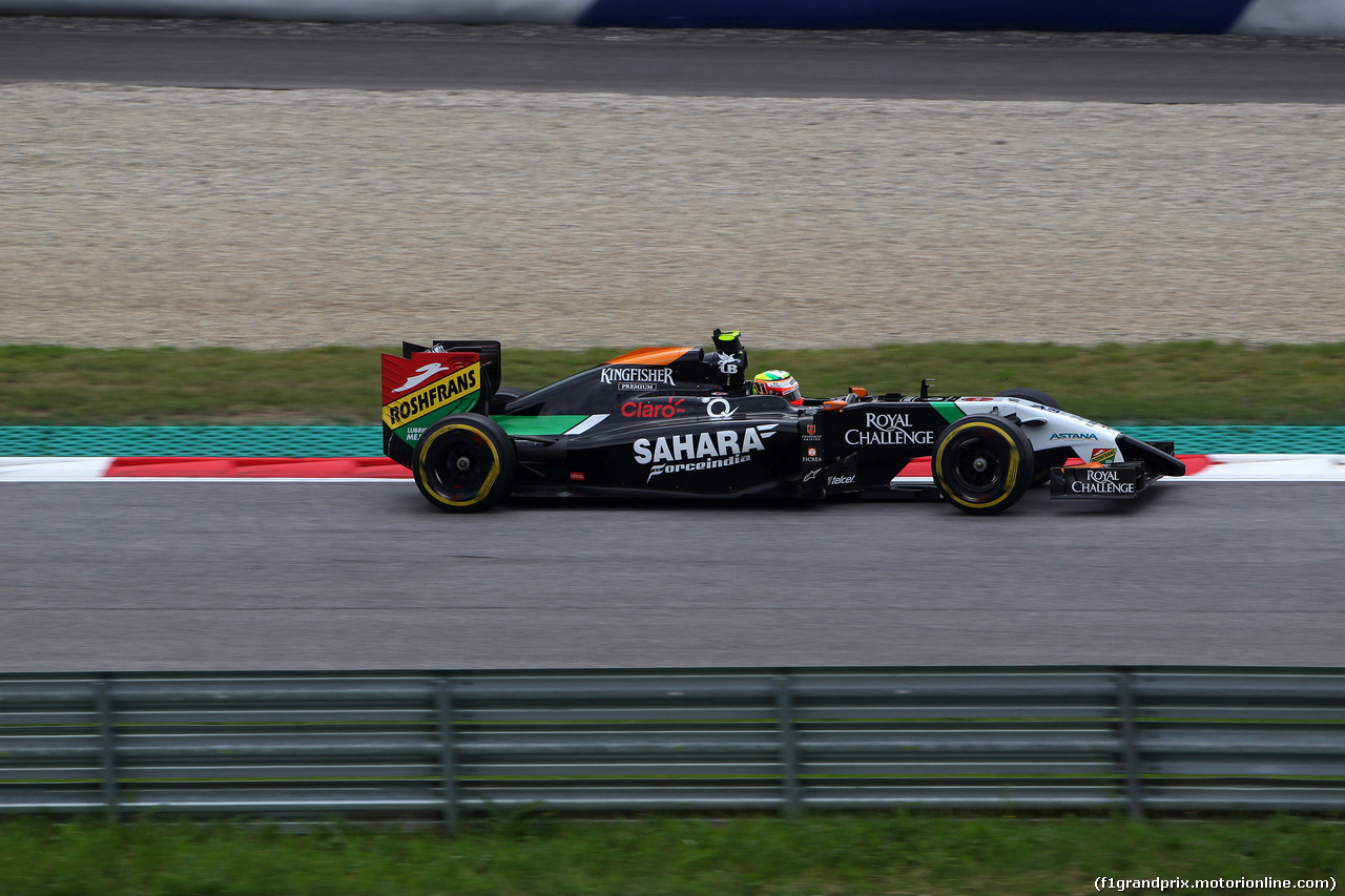 GP AUSTRIA, 20.06.2014- Prove Libere 1, Sergio Perez (MEX) Sahara Force India F1 VJM07