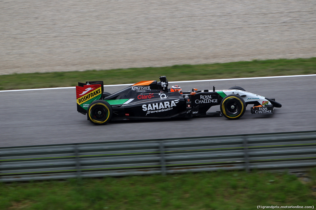 GP AUSTRIA, 20.06.2014- Prove Libere 1, Nico Hulkenberg (GER) Sahara Force India F1 VJM07