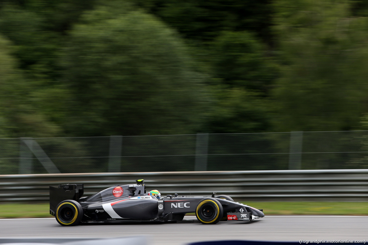 GP AUSTRIA, 20.06.2014- Prove Libere 2, Esteban Gutierrez (MEX), Sauber F1 Team C33