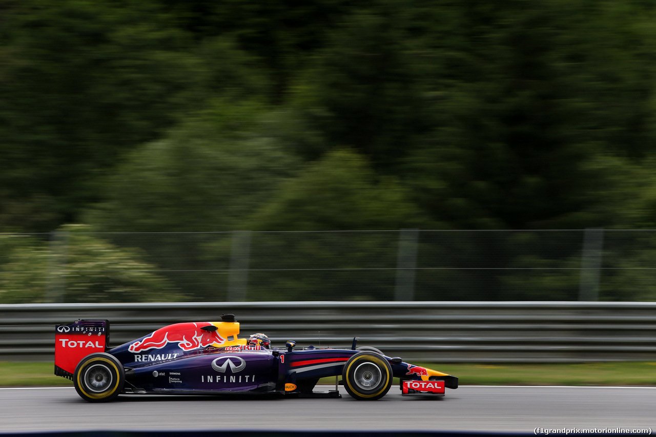 GP AUSTRIA, 20.06.2014- Prove Libere 2, Sebastian Vettel (GER) Red Bull Racing RB10