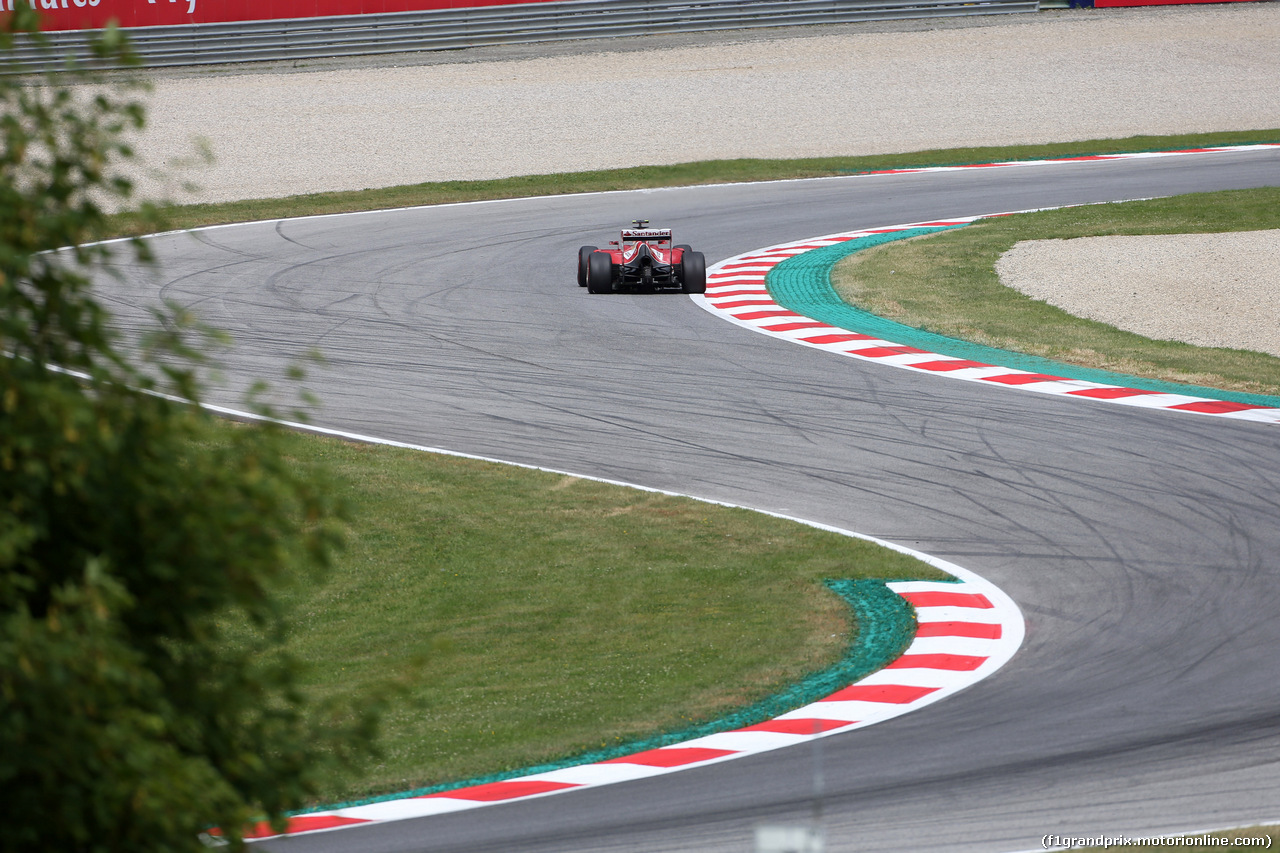 GP AUSTRIA, 20.06.2014- Prove Libere 2, Kimi Raikkonen (FIN) Ferrari F14-T