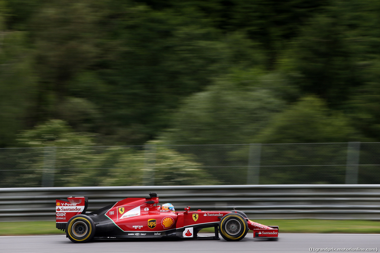 GP AUSTRIA, 20.06.2014- Prove Libere 2,Fernando Alonso (ESP) Ferrari F14-T