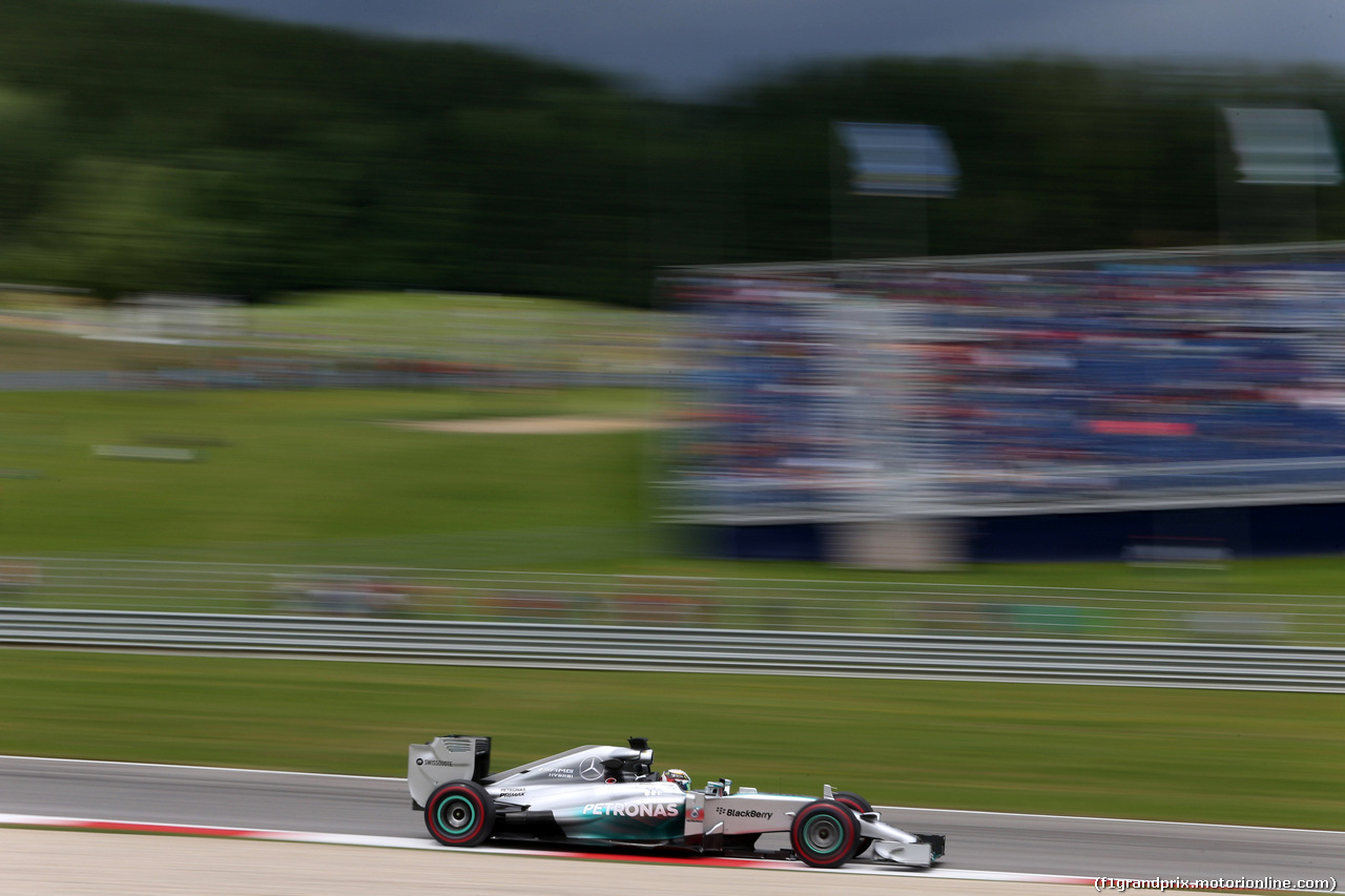 GP AUSTRIA, 20.06.2014- Prove Libere 2, Lewis Hamilton (GBR) Mercedes AMG F1 W05