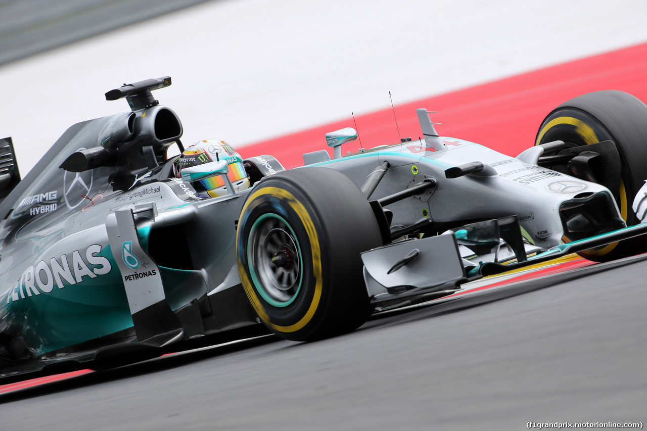 GP AUSTRIA, 20.06.2014- Prove Libere 2, Lewis Hamilton (GBR) Mercedes AMG F1 W05