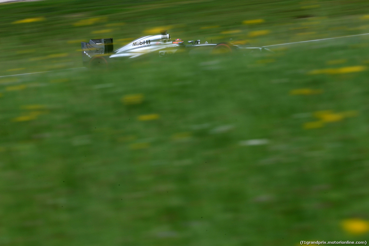 GP AUSTRIA, 20.06.2014- Prove Libere 2, Jenson Button (GBR) McLaren Mercedes MP4-29