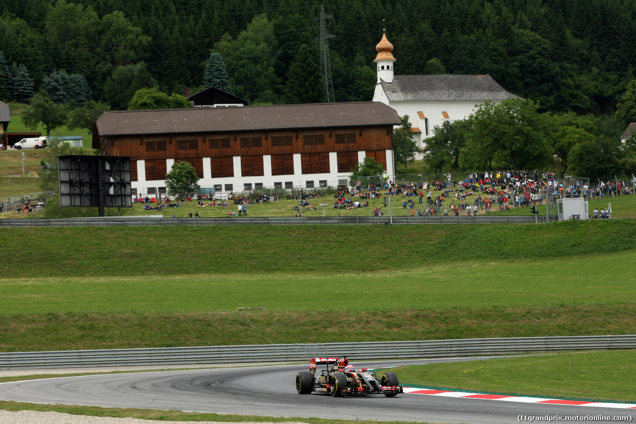 GP AUSTRIA, 20.06.2014- Prove Libere 2, Romain Grosjean (FRA) Lotus F1 Team E22