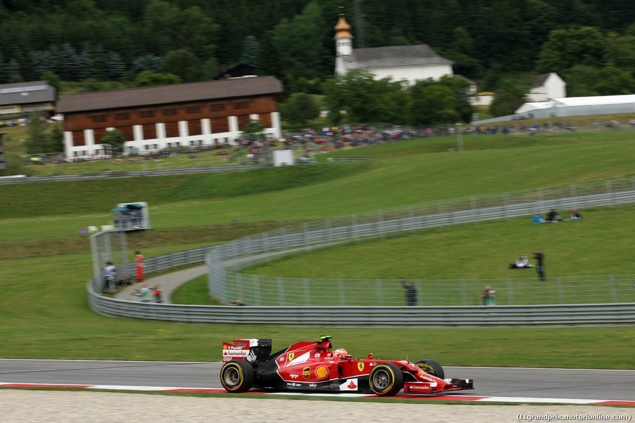 GP AUSTRIA, 20.06.2014- Prove Libere 2, Kimi Raikkonen (FIN) Ferrari F14-T