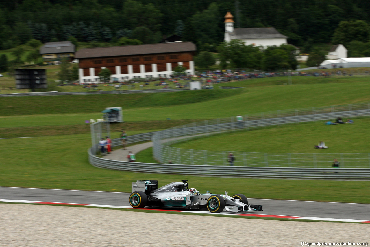 GP AUSTRIA, 20.06.2014- Prove Libere 2, Lewis Hamilton (GBR) Mercedes AMG F1 W05