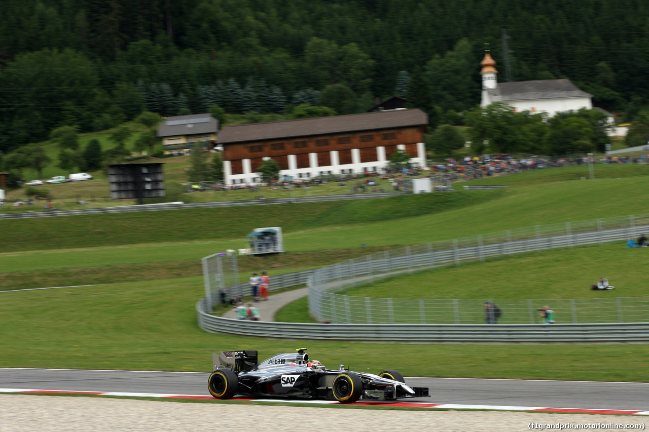 GP AUSTRIA, 20.06.2014- Prove Libere 2, Kevin Magnussen (DEN) McLaren Mercedes MP4-29