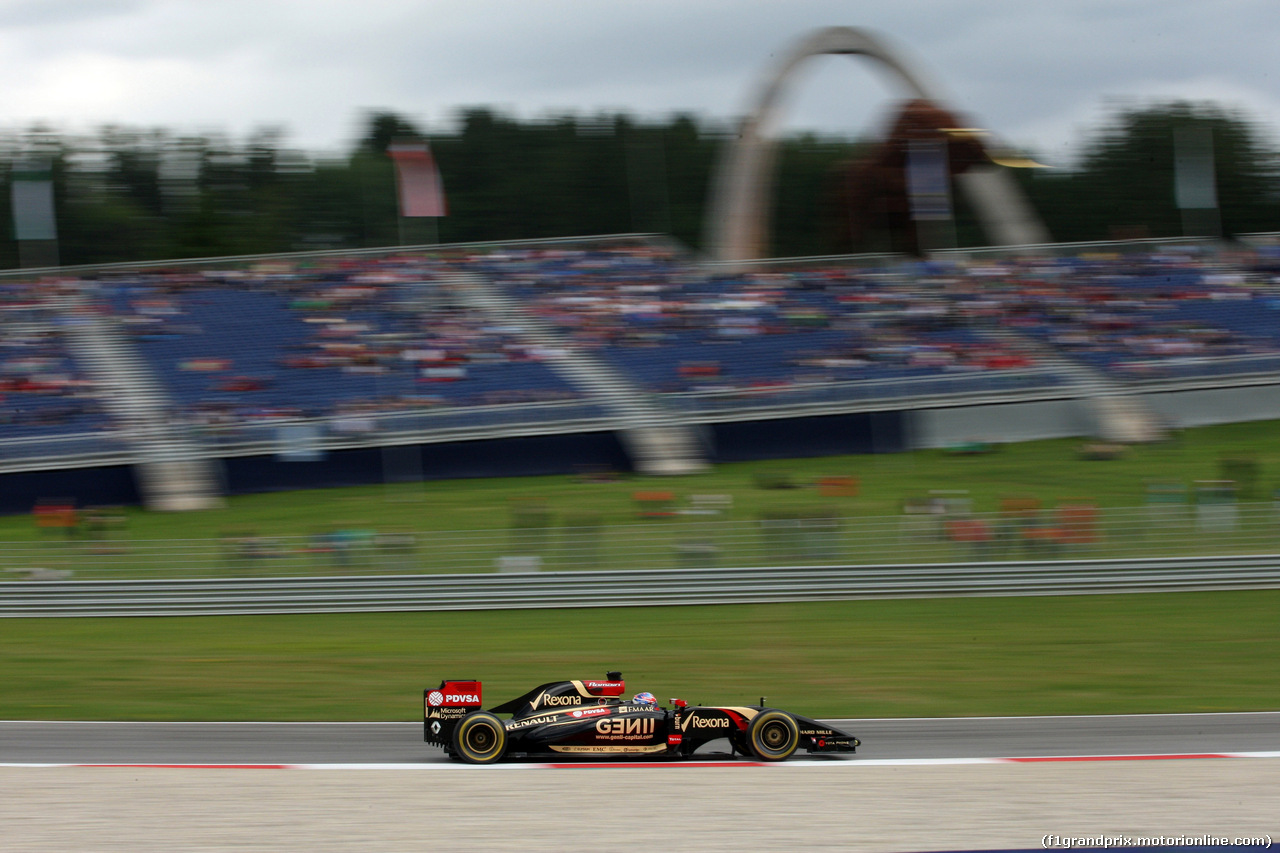 GP AUSTRIA, 20.06.2014- Prove Libere 2,Romain Grosjean (FRA) Lotus F1 Team E22