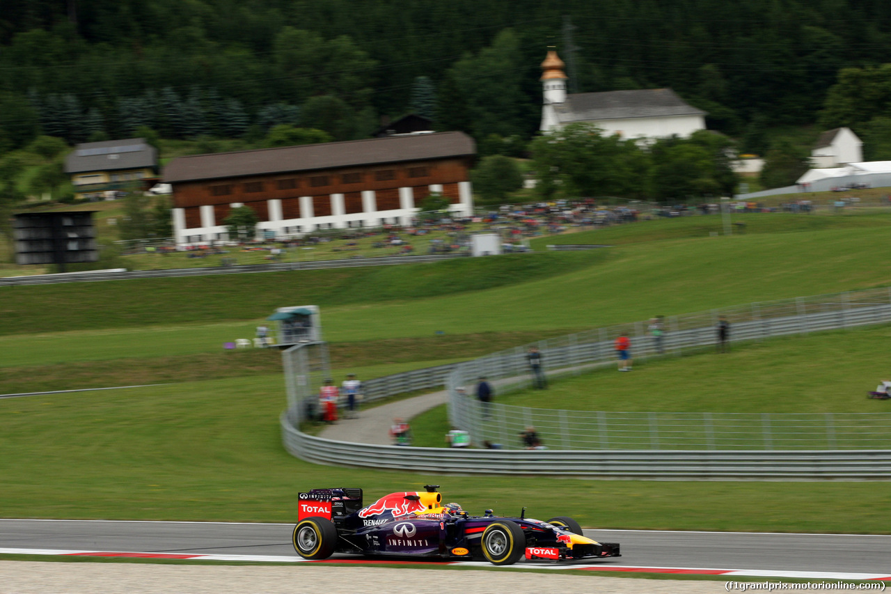 GP AUSTRIA, 20.06.2014- Prove Libere 2, Sebastian Vettel (GER) Red Bull Racing RB10