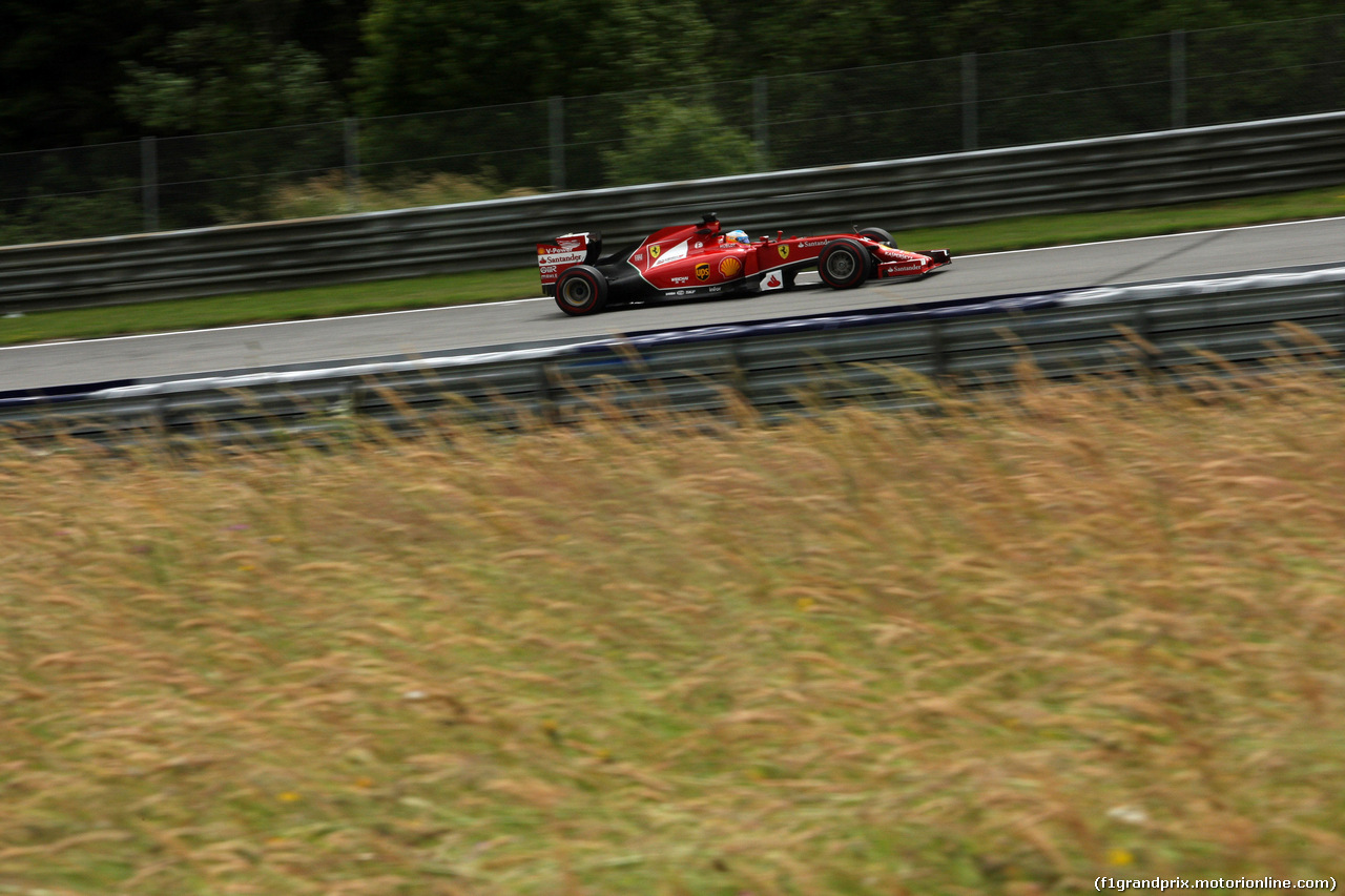 GP AUSTRIA, 20.06.2014- Prove Libere 2, Fernando Alonso (ESP) Ferrari F14-T