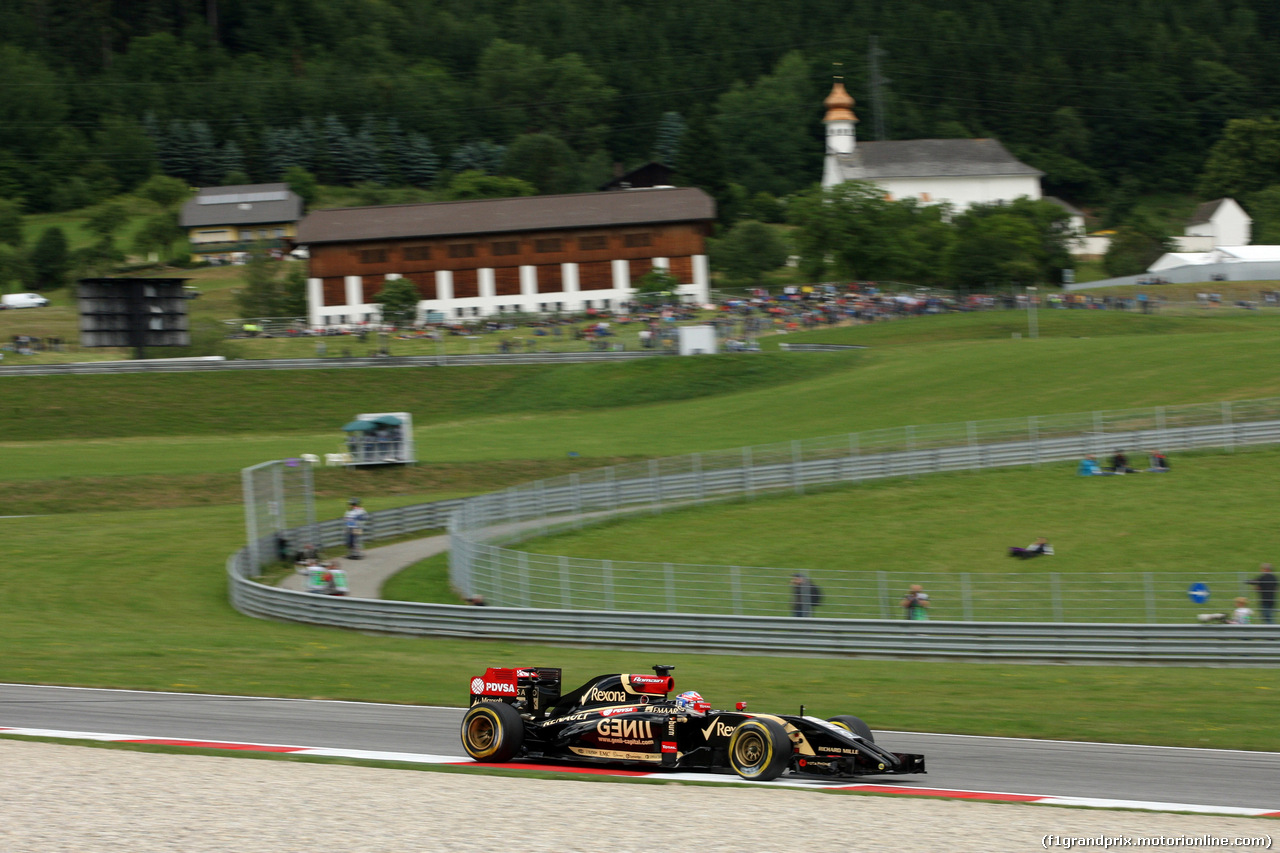 GP AUSTRIA, 20.06.2014- Prove Libere 2, Romain Grosjean (FRA) Lotus F1 Team E22