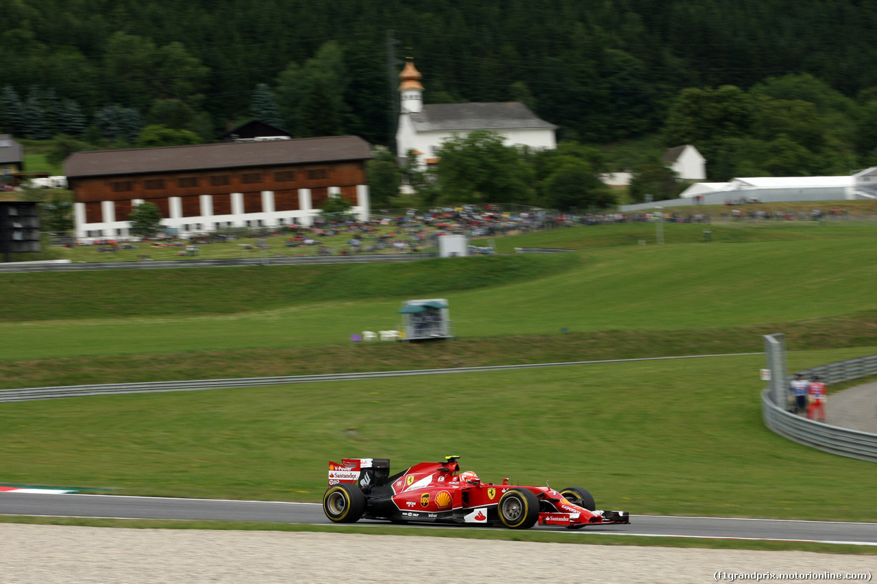 GP AUSTRIA, 20.06.2014- Prove Libere 2, Kimi Raikkonen (FIN) Ferrari F14-T