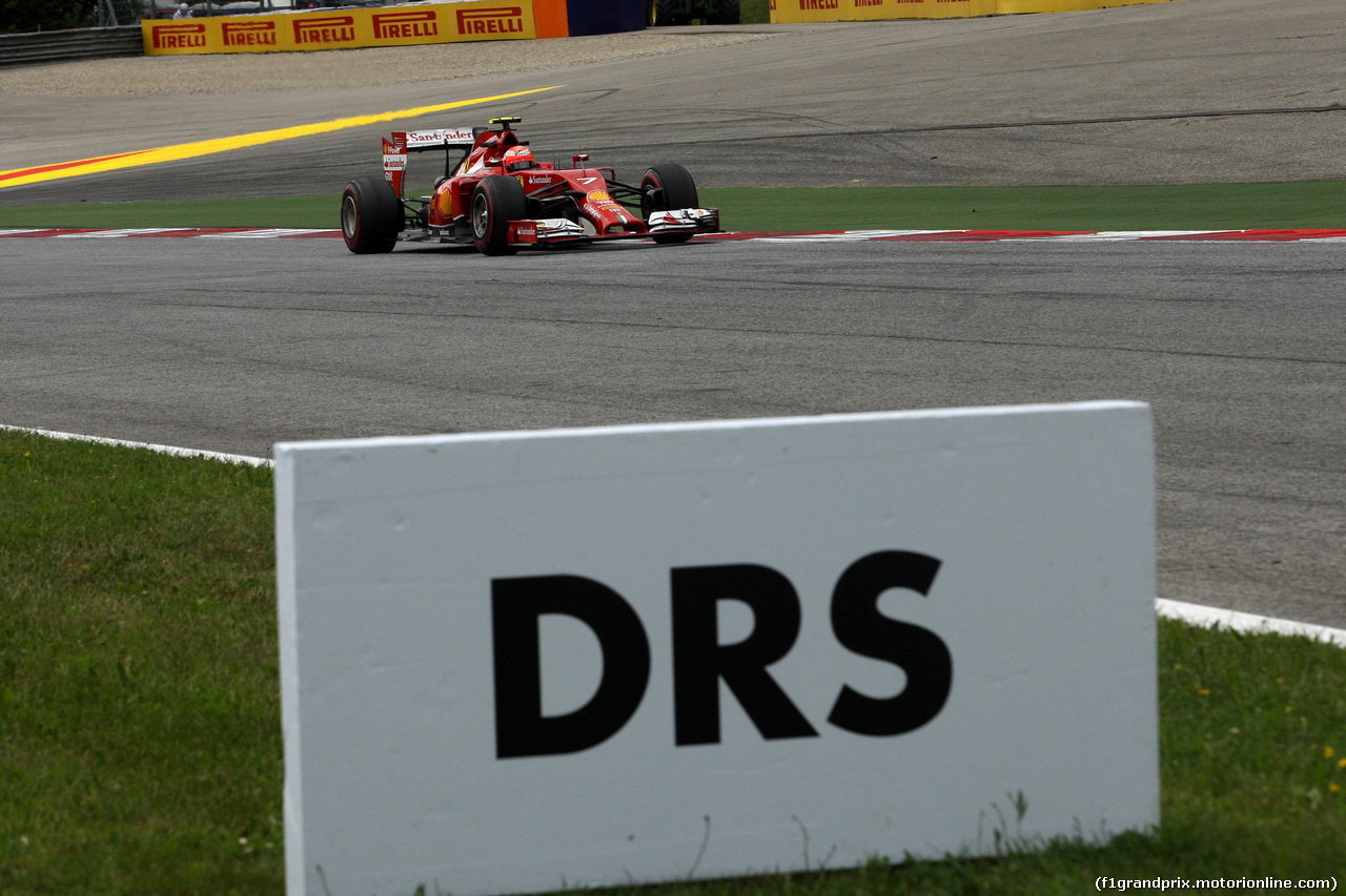 GP AUSTRIA, 20.06.2014- Prove Libere 2, Kimi Raikkonen (FIN) Ferrari F14-T