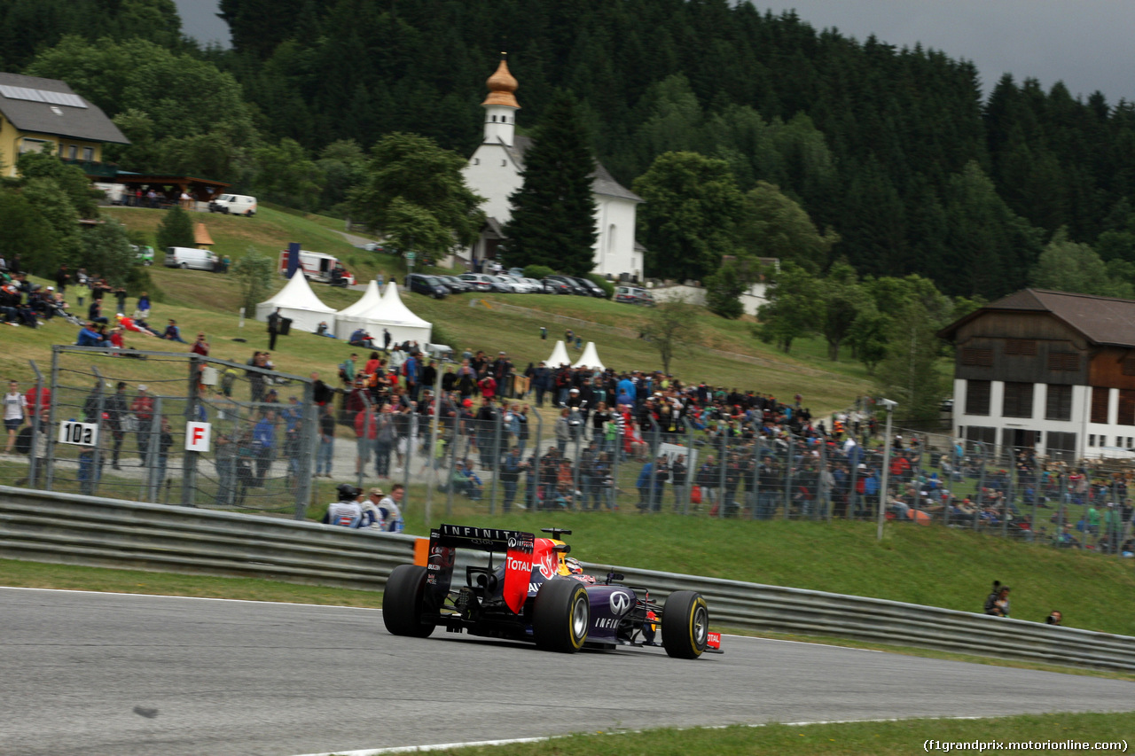 GP AUSTRIA, 20.06.2014- Prove Libere 2, Sebastian Vettel (GER) Red Bull Racing RB10