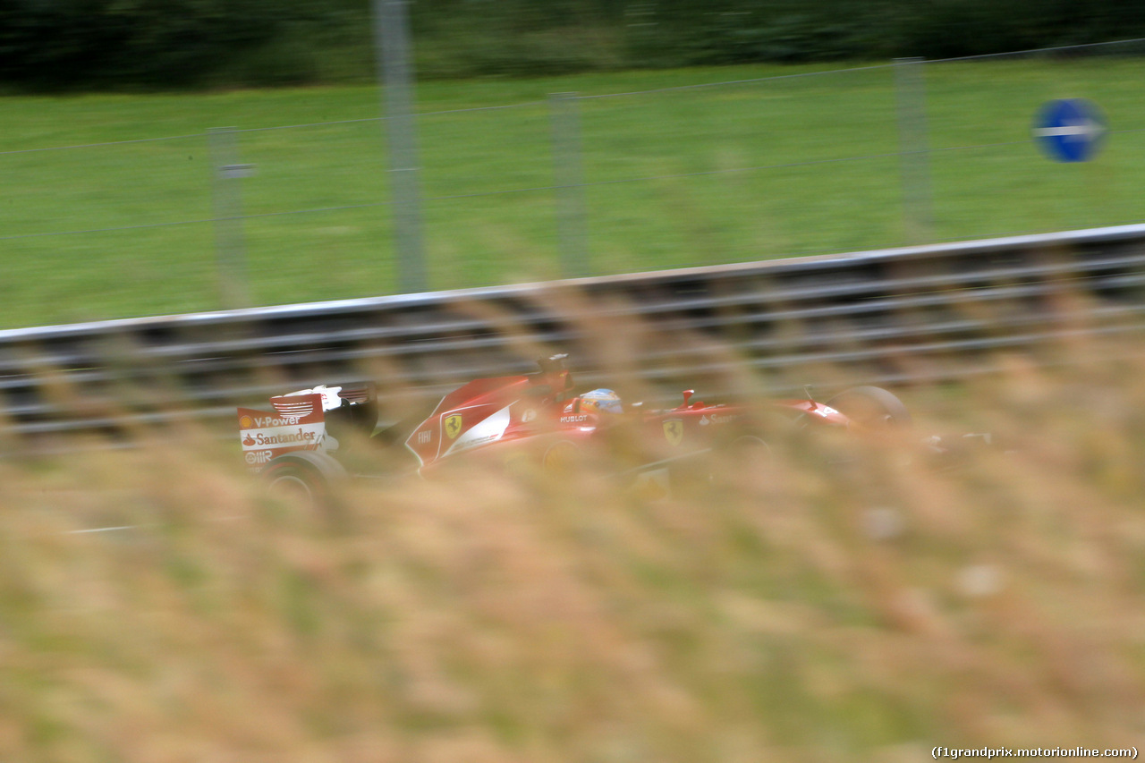 GP AUSTRIA, 20.06.2014- Prove Libere 2, Fernando Alonso (ESP) Ferrari F14-T