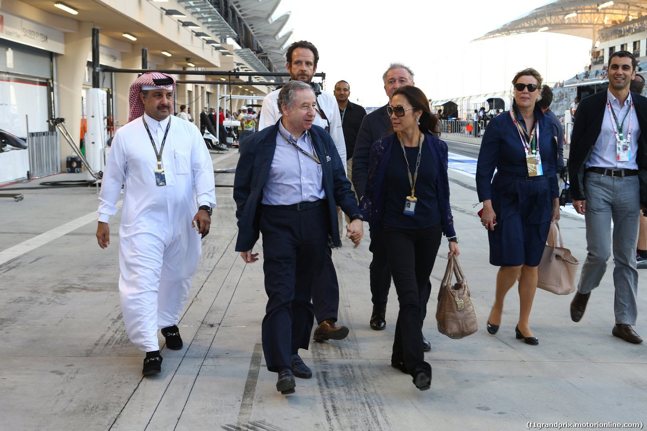 GP BAHRAIN, 06.04.2014- Gara, Jean Todt (FRA) Fia President