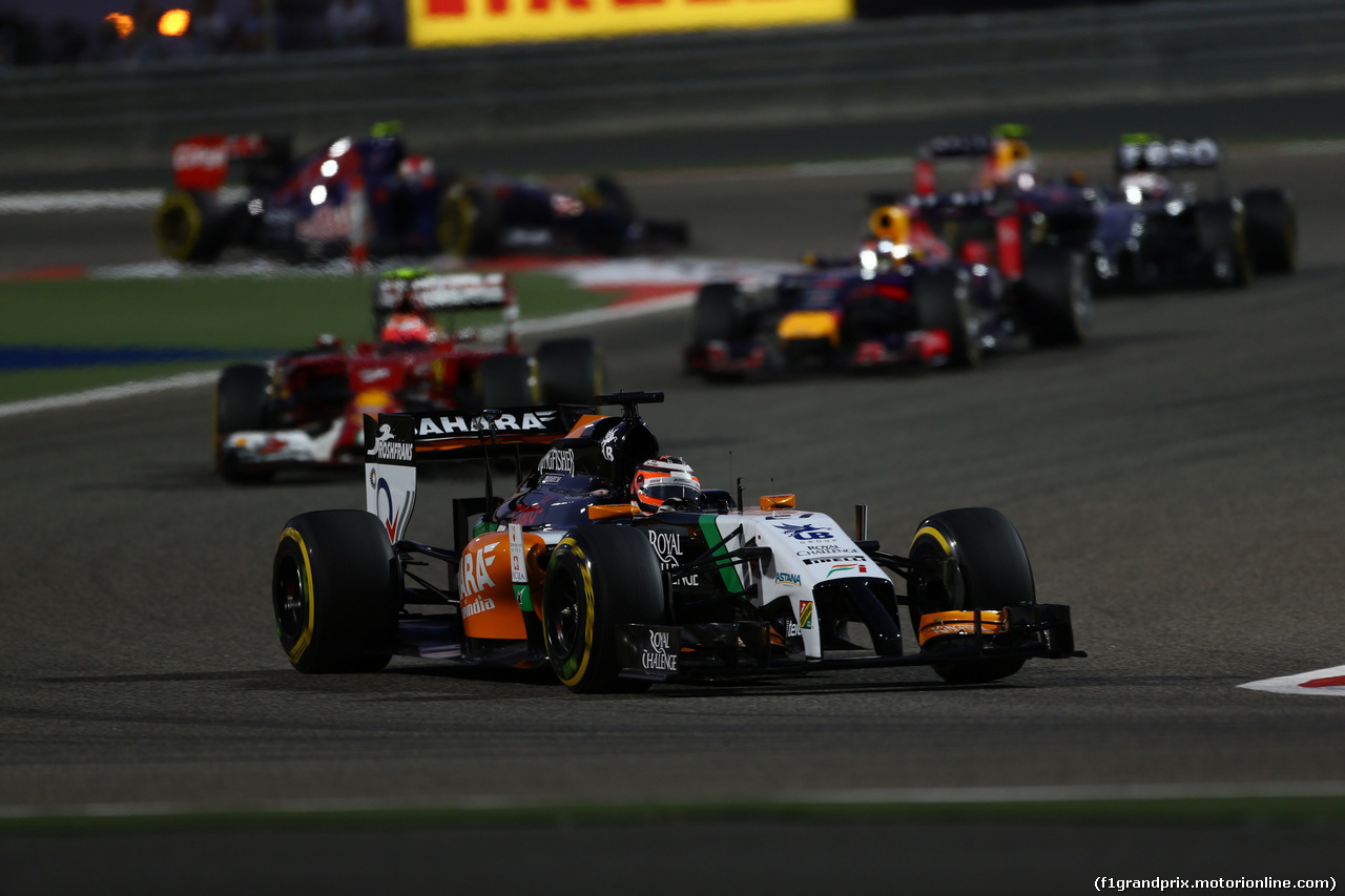 GP BAHRAIN, 06.04.2014- Gara, Nico Hulkenberg (GER) Sahara Force India VJM07