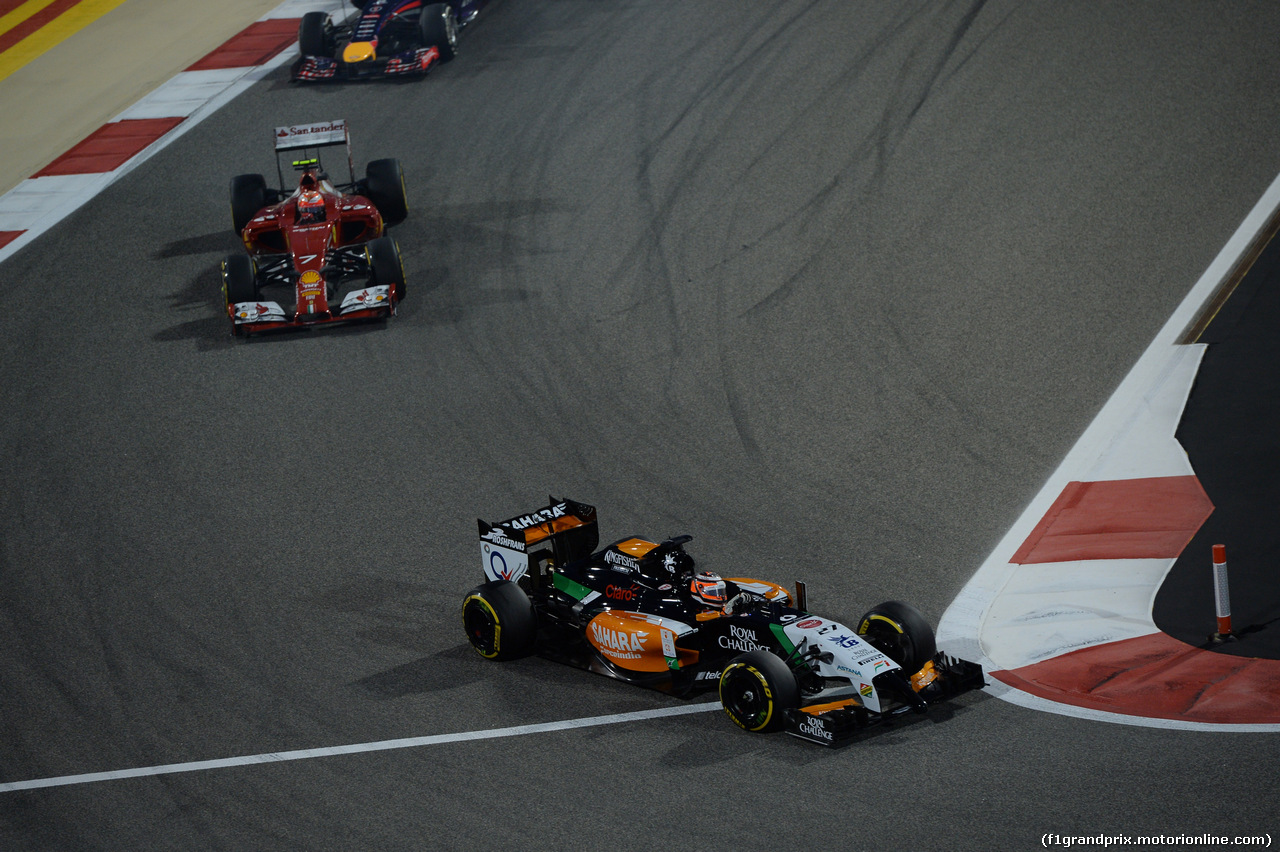GP BAHRAIN, 06.04.2014- Gara, Nico Hulkenberg (GER) Sahara Force India VJM07