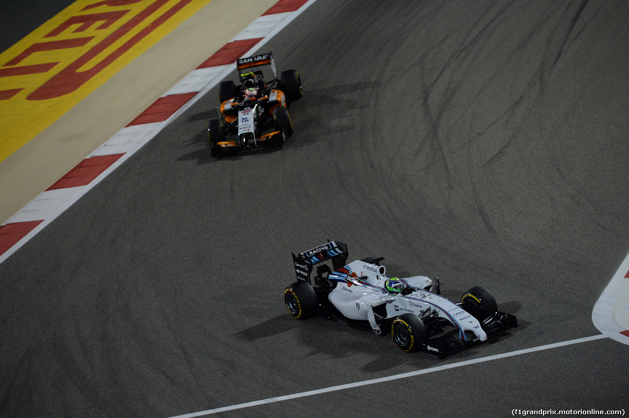 GP BAHRAIN, 06.04.2014- Gara, Felipe Massa (BRA) Williams F1 Team FW36
