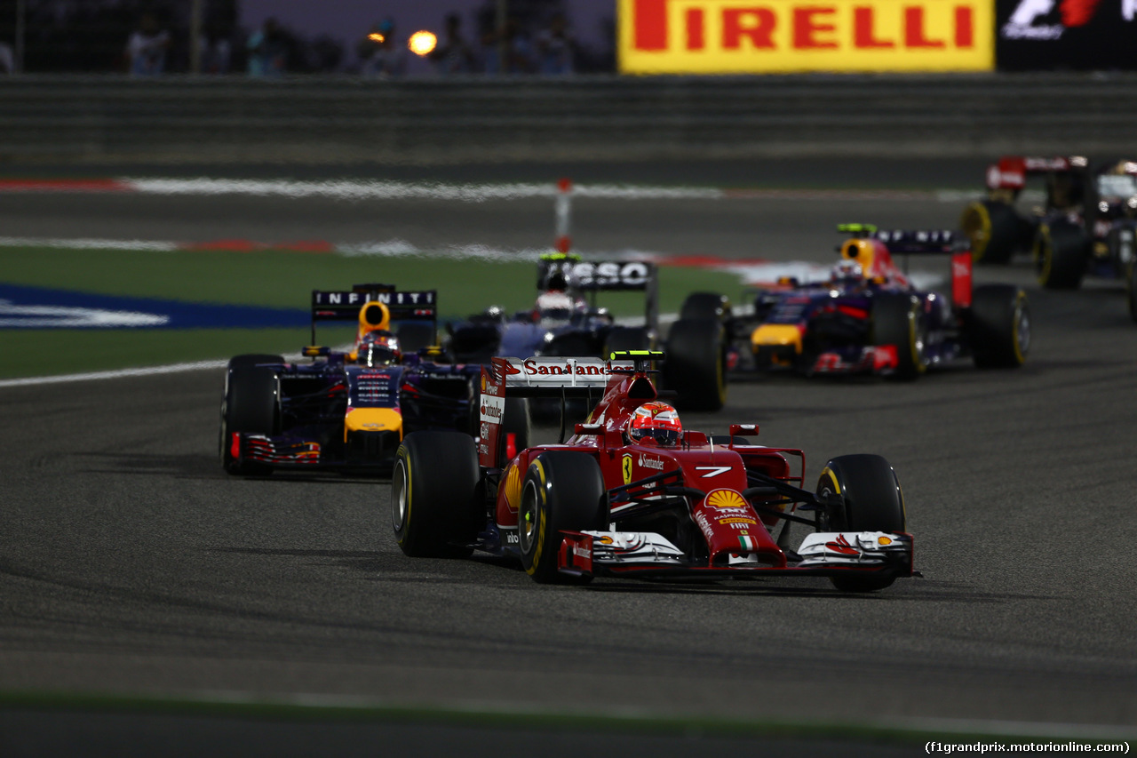 GP BAHRAIN, 06.04.2014- Gara, Kimi Raikkonen (FIN) Ferrari F147