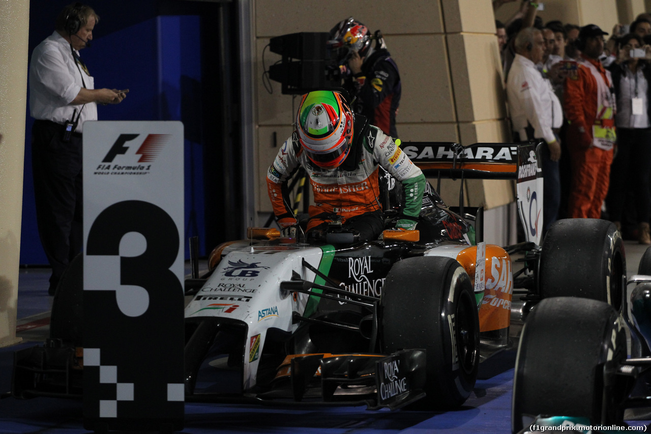 GP BAHRAIN, 06.04.2014- Gara, Sergio Perez (MEX) Sahara Force India F1 Team VJM07