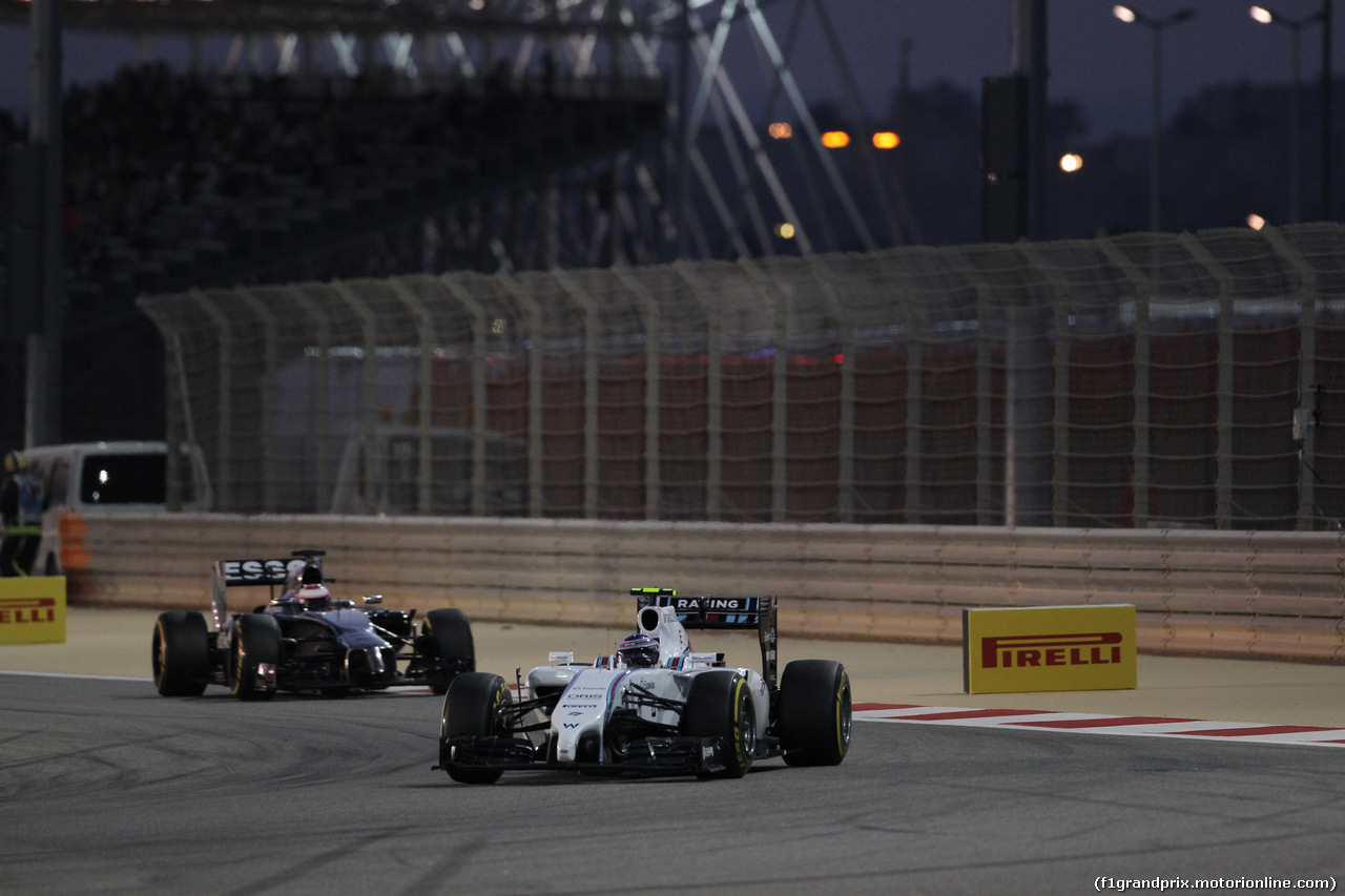 GP BAHRAIN, 06.04.2014- Gara, Valtteri Bottas (FIN) Williams F1 Team FW36