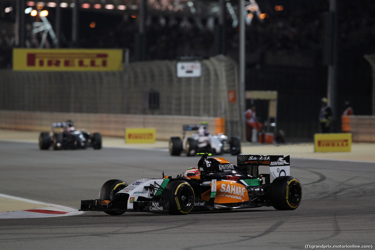 GP BAHRAIN, 06.04.2014- Gara, Sergio Perez (MEX) Sahara Force India F1 Team VJM07