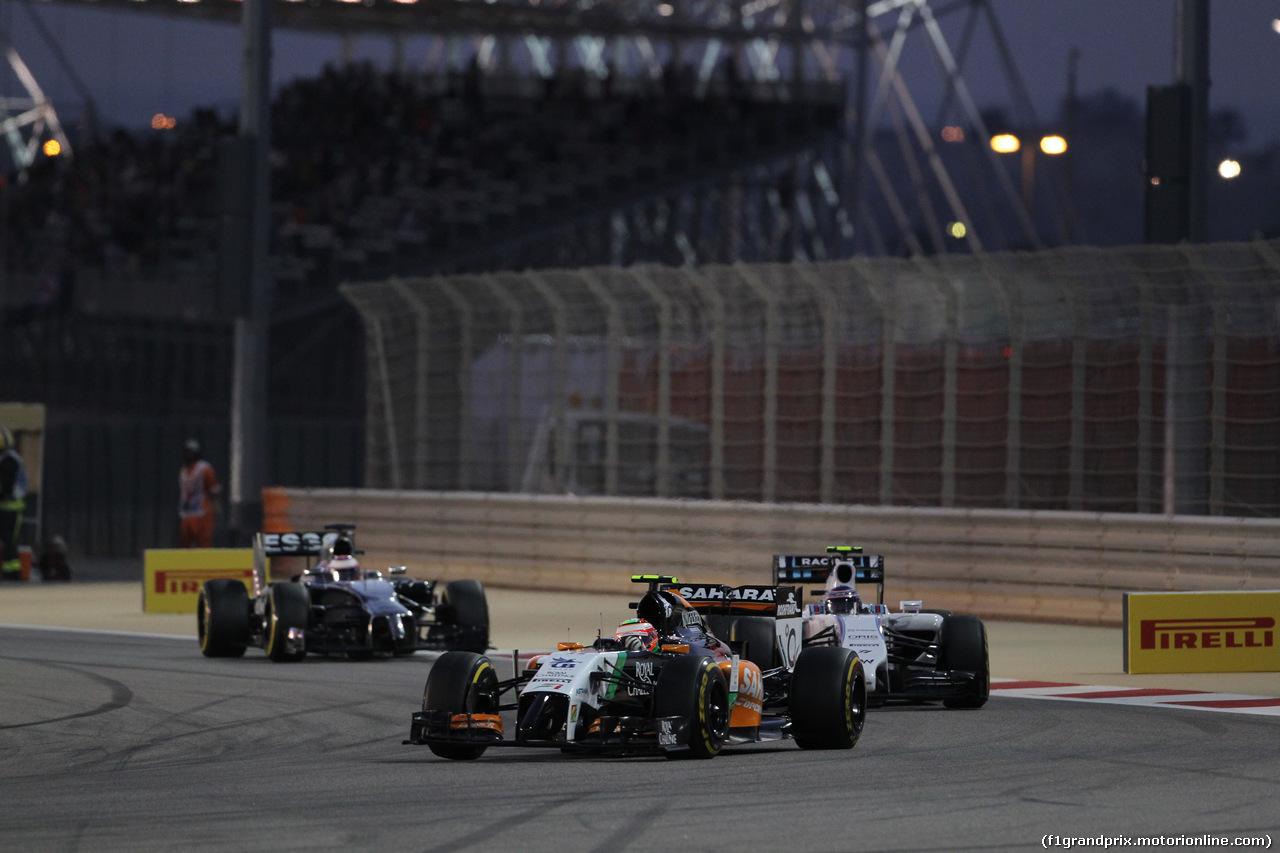 GP BAHRAIN, 06.04.2014- Gara, Sergio Perez (MEX) Sahara Force India F1 Team VJM07