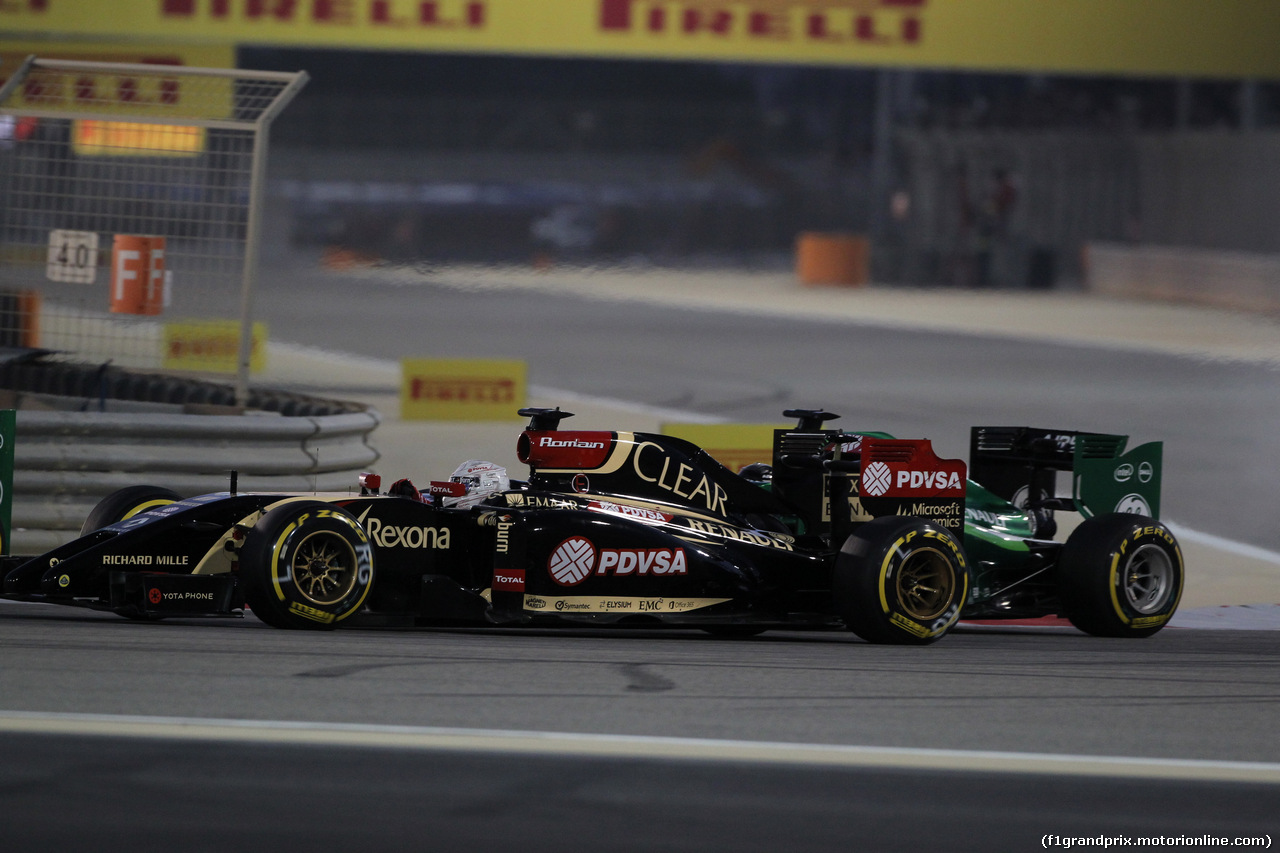 GP BAHRAIN, 06.04.2014- Gara, Romain Grosjean (FRA) Lotus F1 Team E22